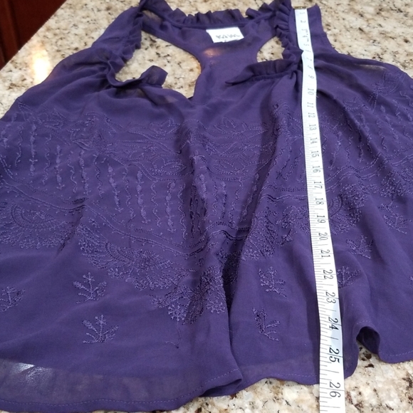 Yaya nom de plume Deep purple sheer tank - Picture 6 of 6